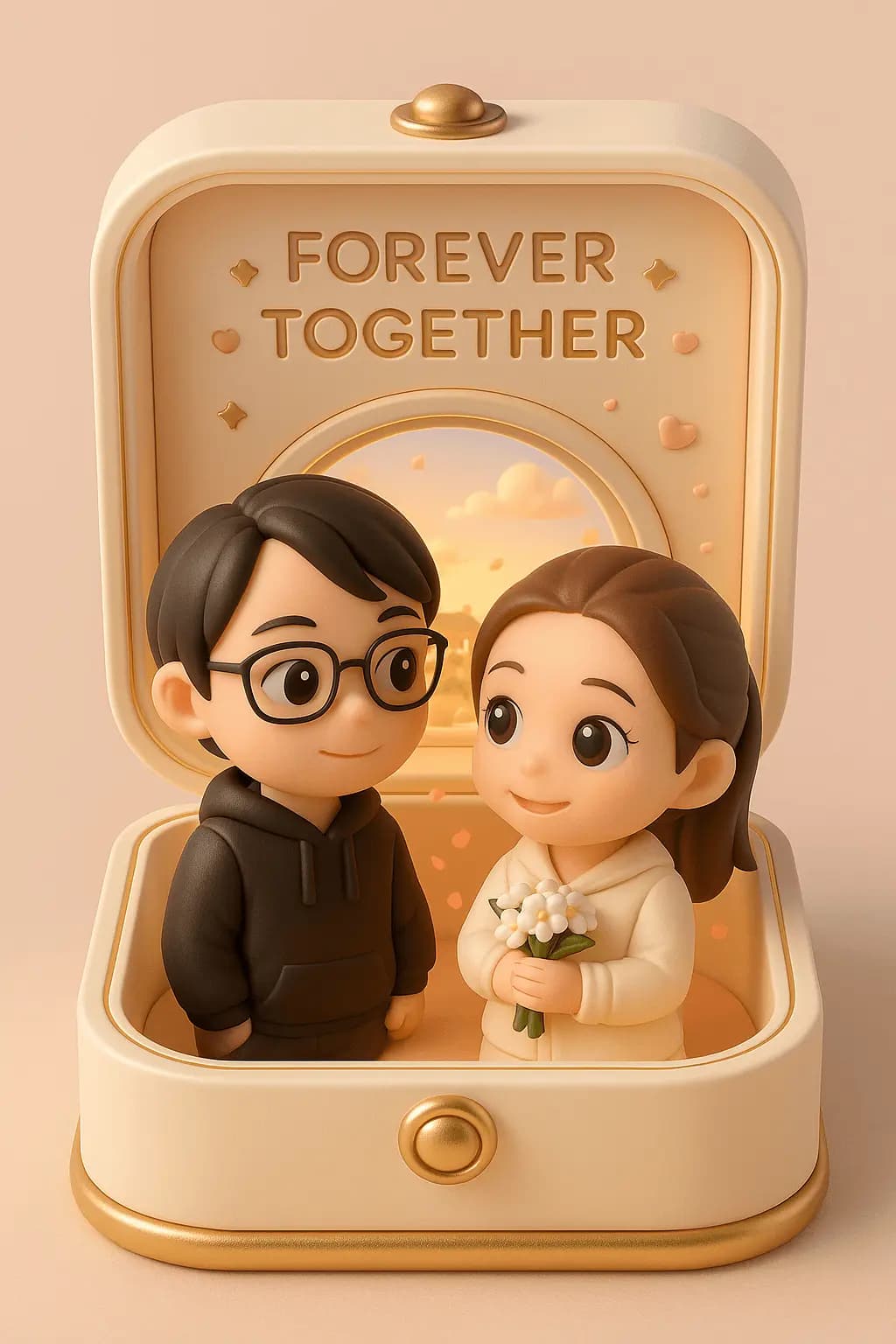 3D Couple Jewelry Box Figurine — example output