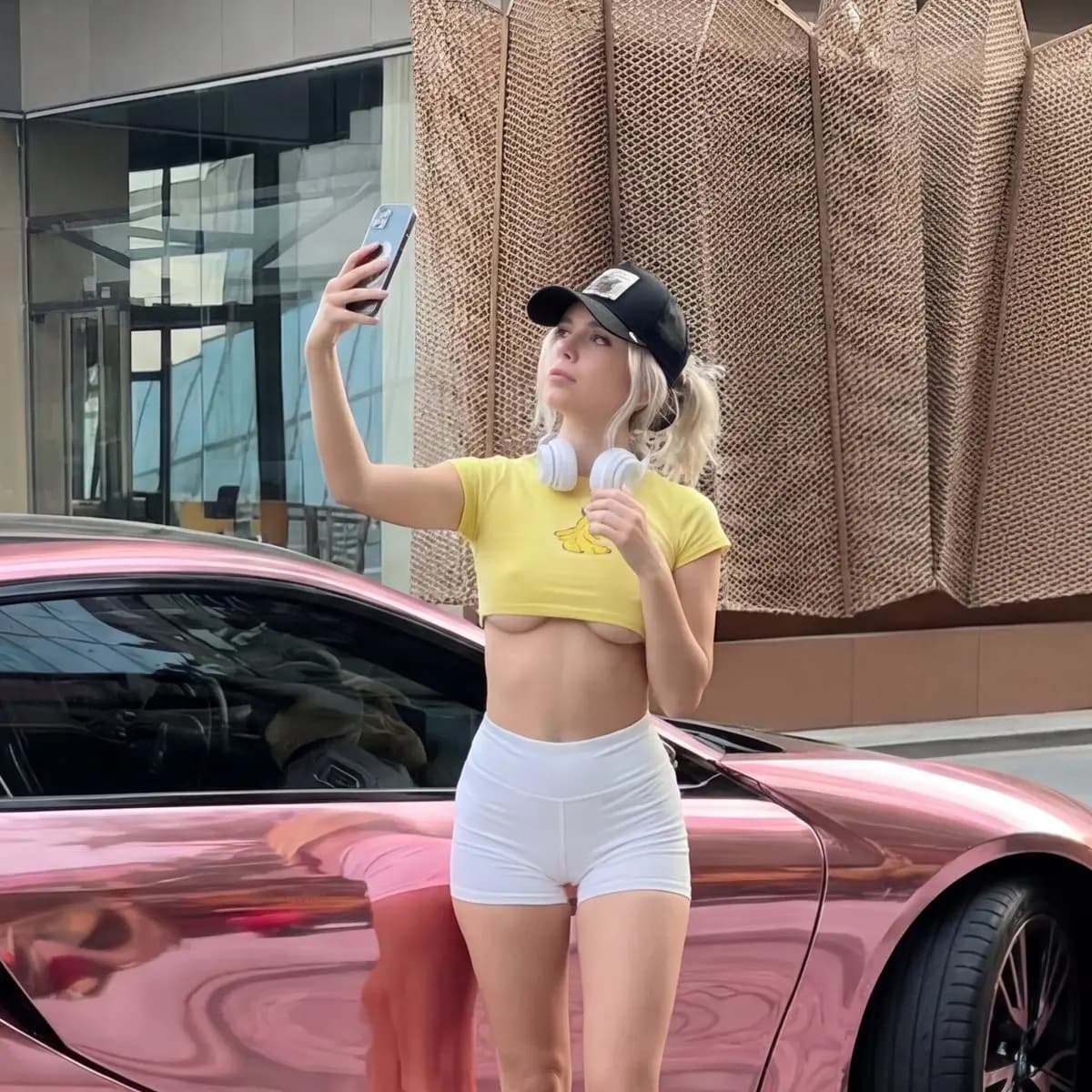 Chrome Pink BMW Selfie — example output