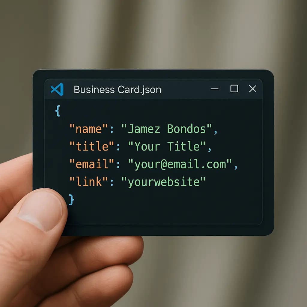 Code Style Business Card — example output