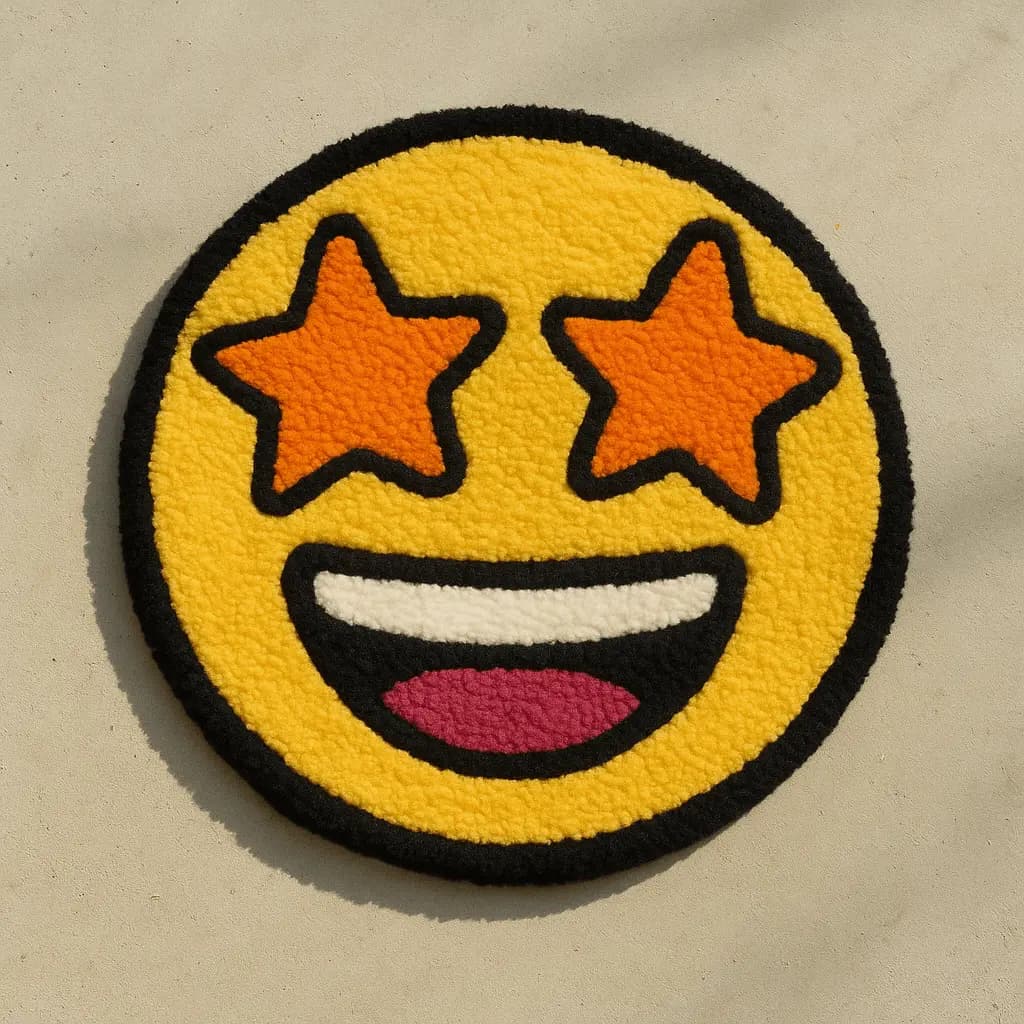 Emoji Tufted Rug — example output