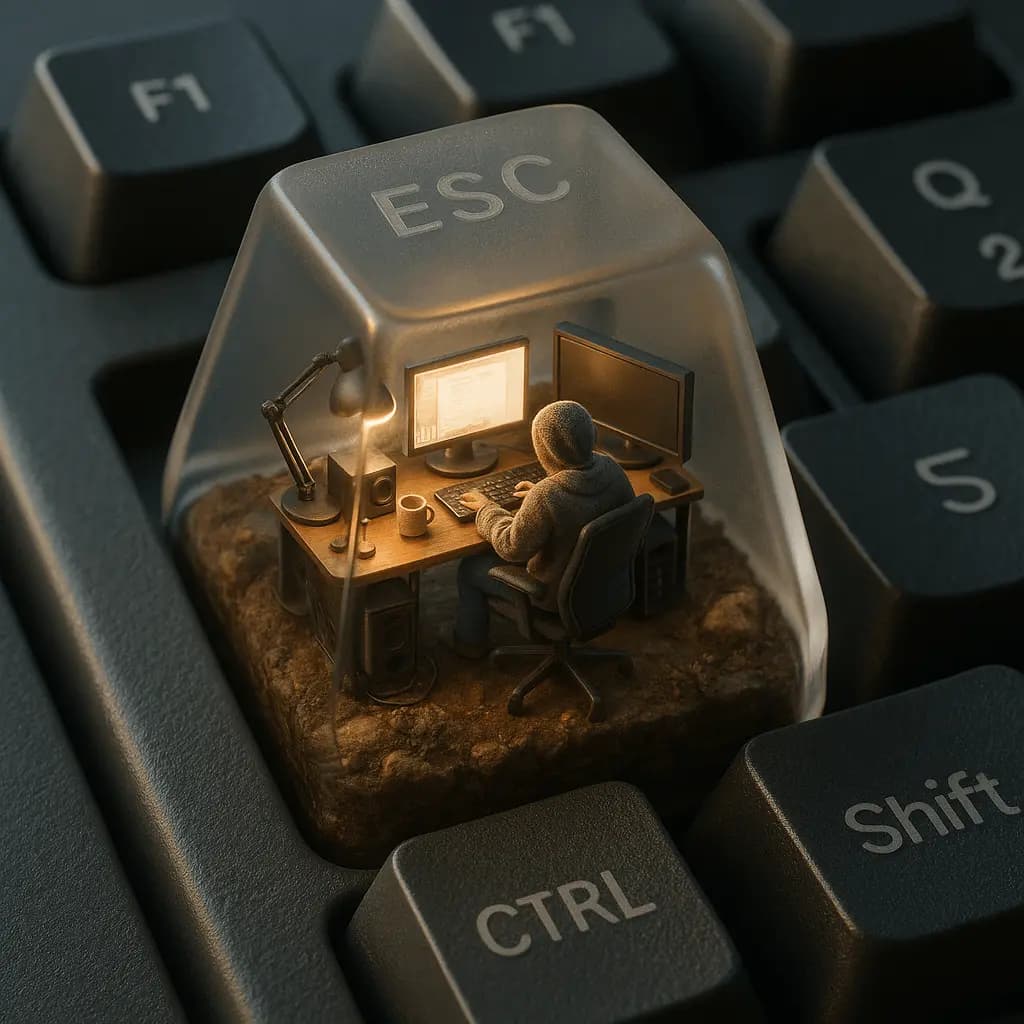 ESC Keycap Miniature Diorama — example output