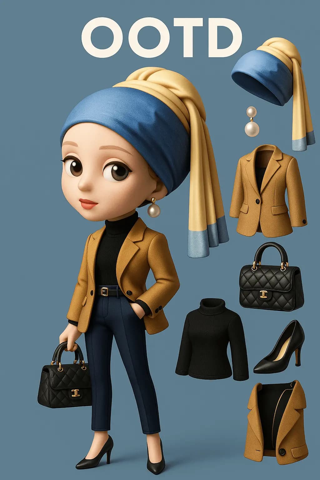 Famous Painting Character OOTD — example output