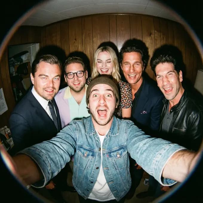 Fisheye Movie Character Selfie — example output