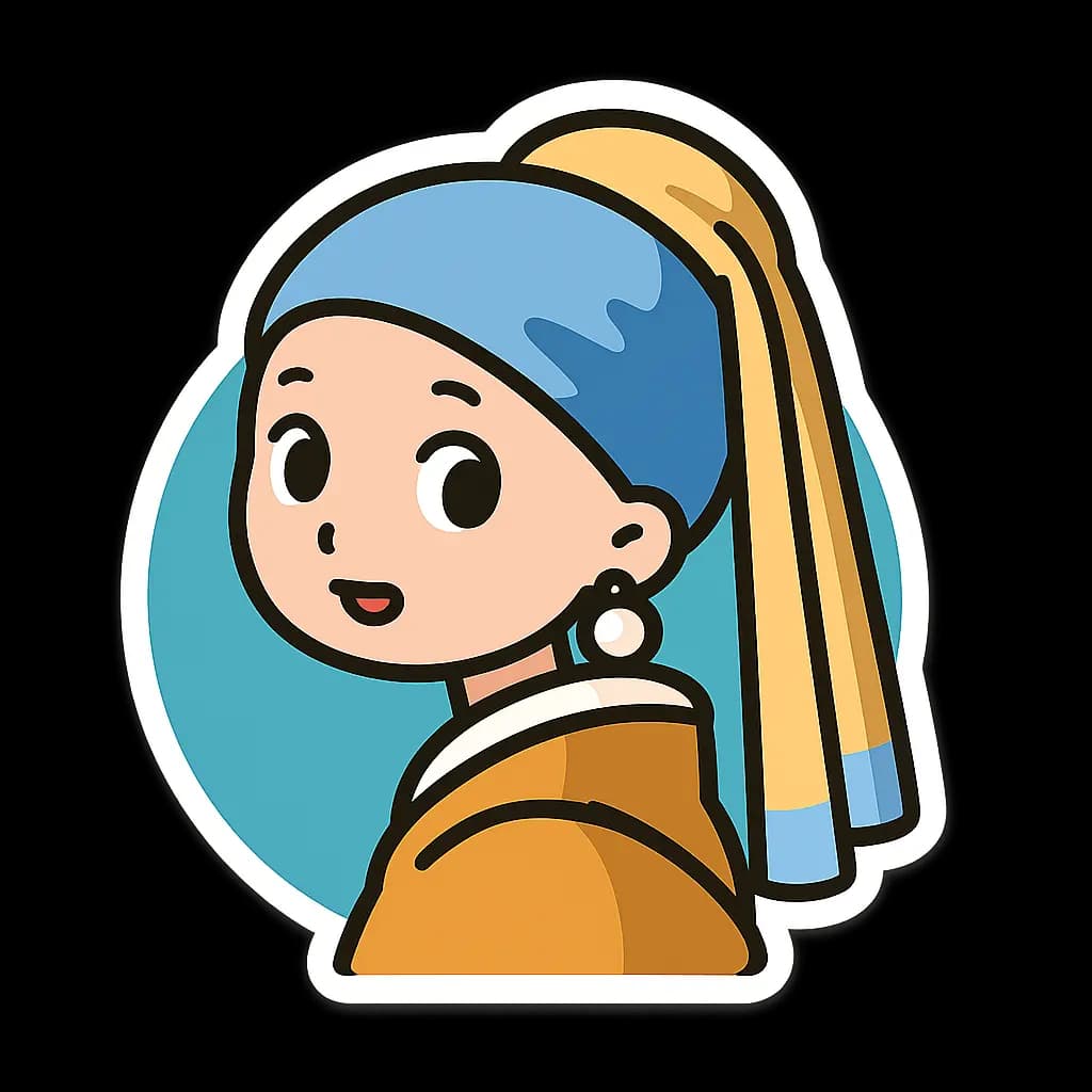 Flat Sticker Design — example output