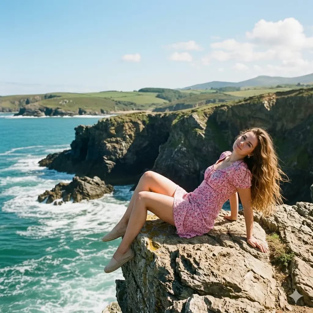 Mermaid Vibes on the Cliffside — example output