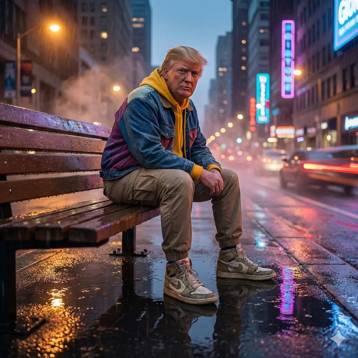 Neon Dreams on a Rainy Dusk — example output
