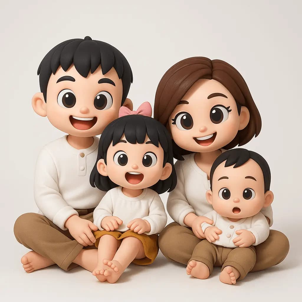 Photo to 3D Q-version Style — example output