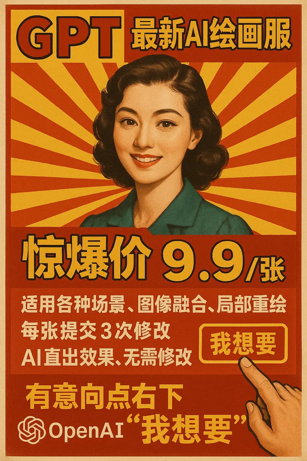 Retro Style Promotional Poster — example output