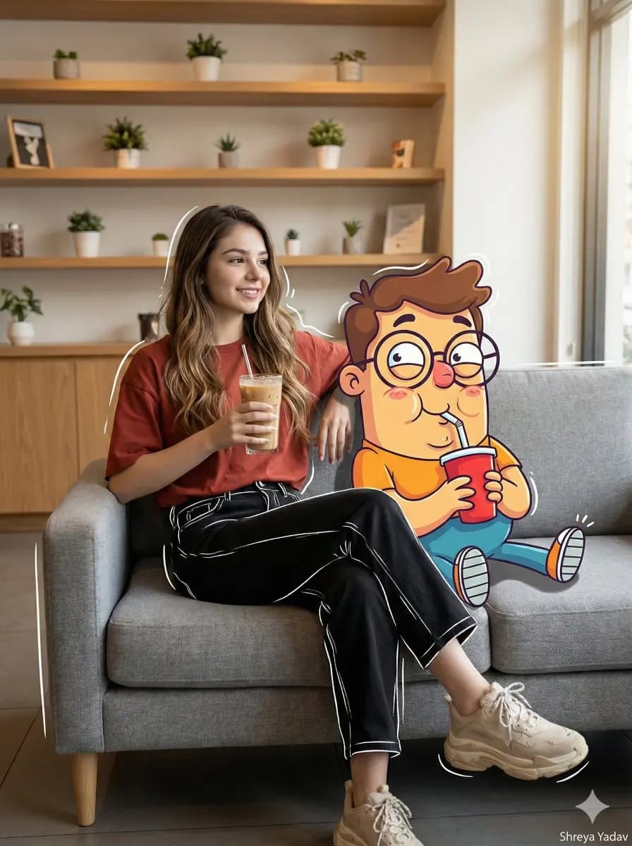 Sips, Smiles, and Surreal Friends — example output