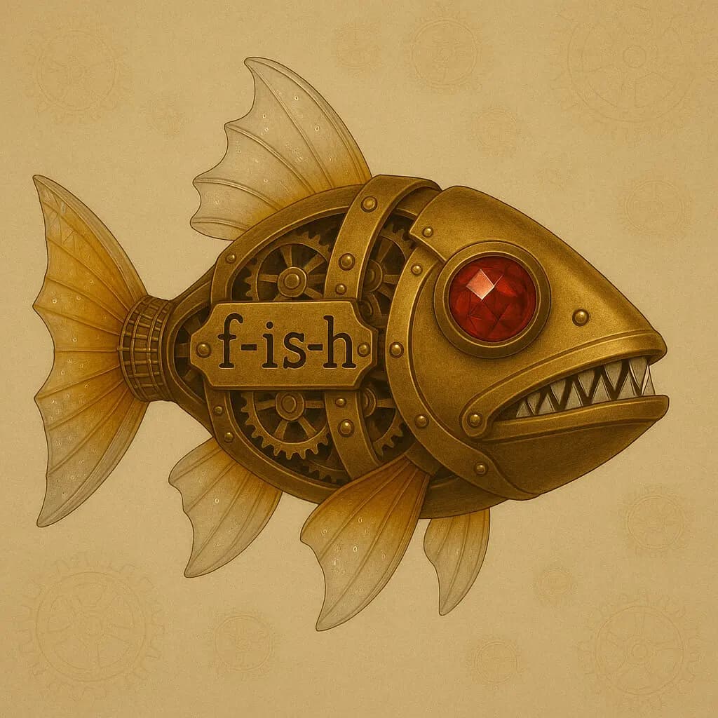 Steampunk Mechanical Fish — example output