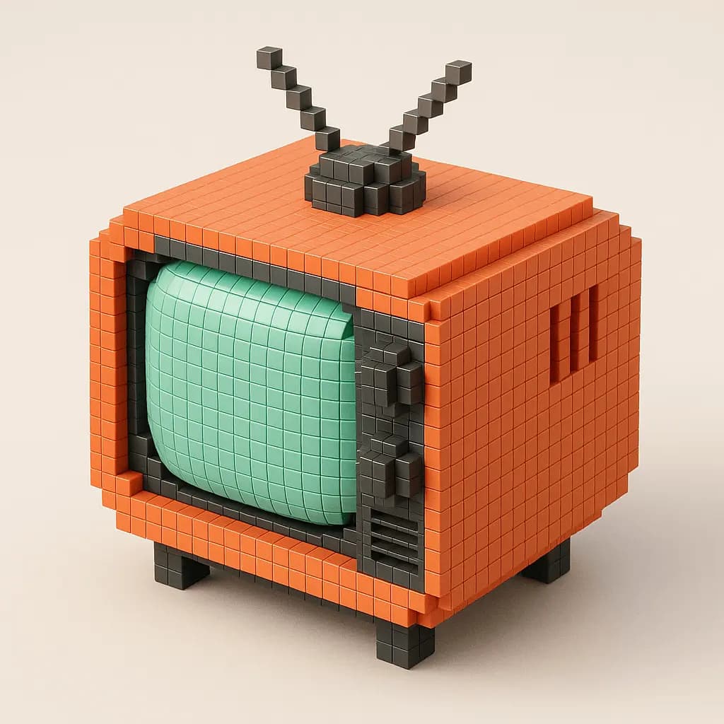 Voxel Style 3D Icon Conversion — example output