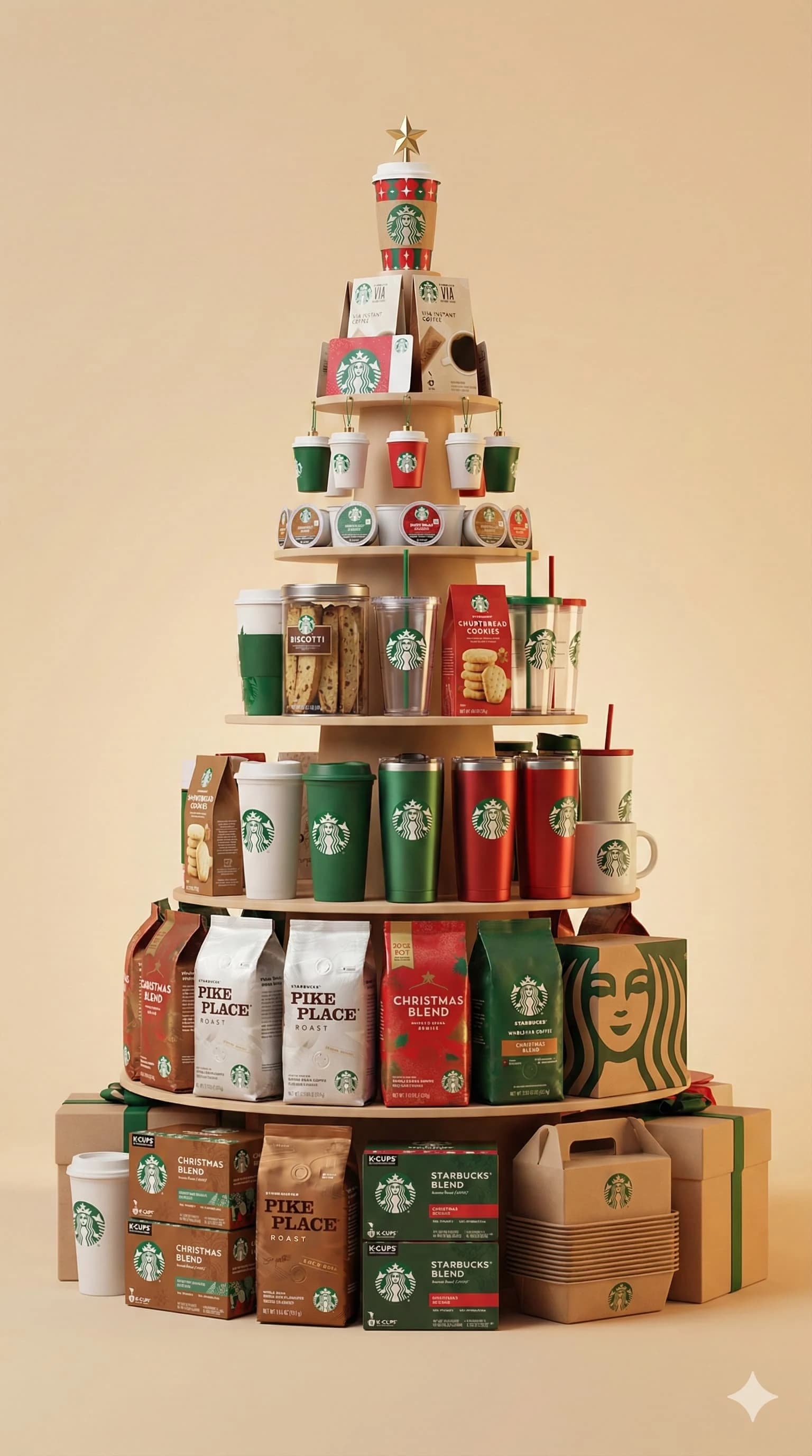 3D Render of a Brand Christmas Tree