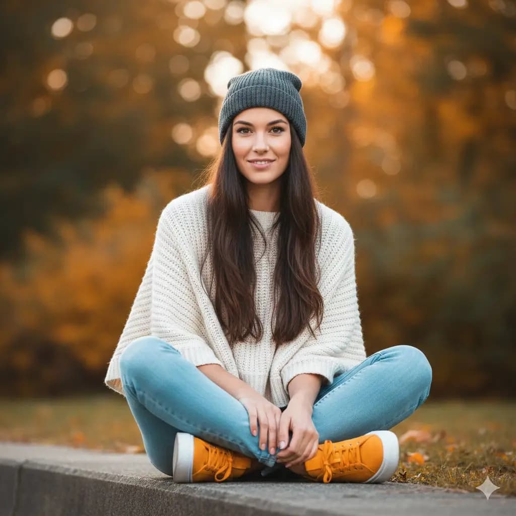 Autumn Vibes: A Cozy Moment in Nature''s Embrace