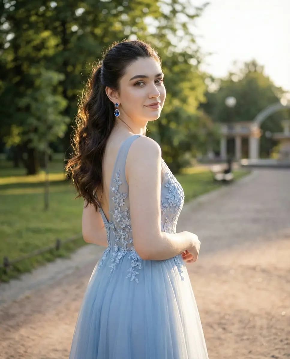 Bathed in Golden Hour: A Serene Outdoor Elegance