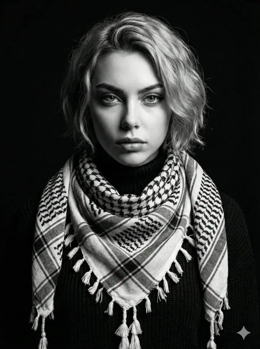 Bold Elegance in Monochrome: A Portrait of Strength