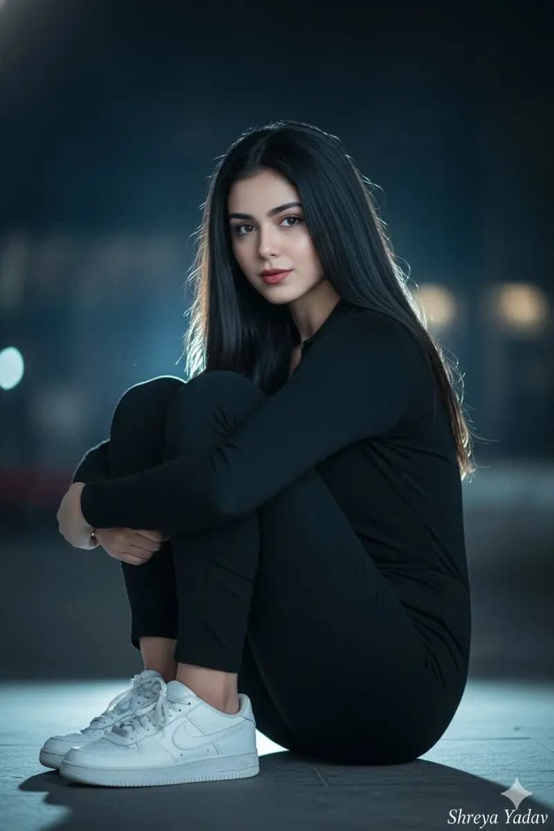 Captivating Night Portrait: A Hyperrealistic Vision