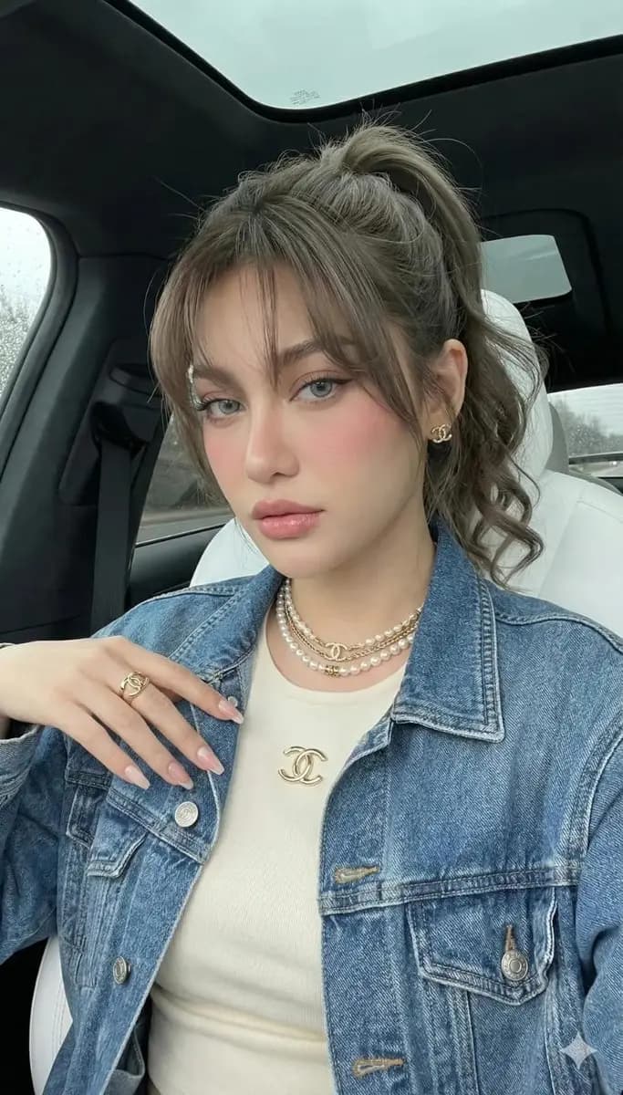 Chic Elegance in a Tesla: A Morning Glamour Shot