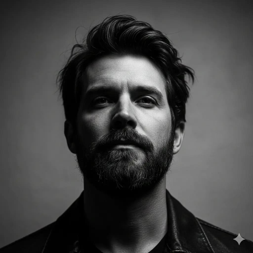 Cinematic Depth: A Striking Monochrome Portrait