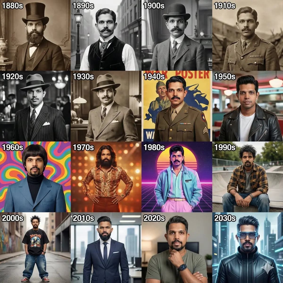 Decades of Style: A Visual Journey Through Time