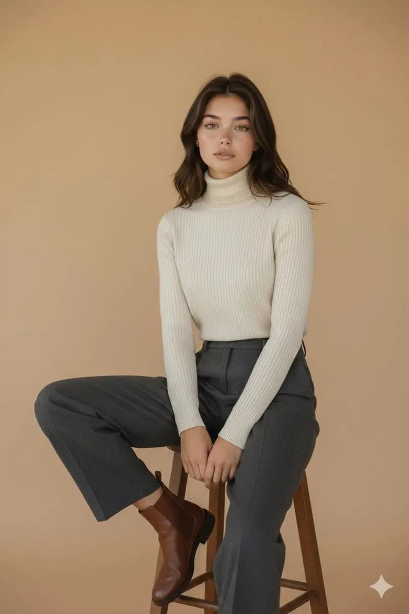Effortless Elegance: A Portrait in Warm Tones