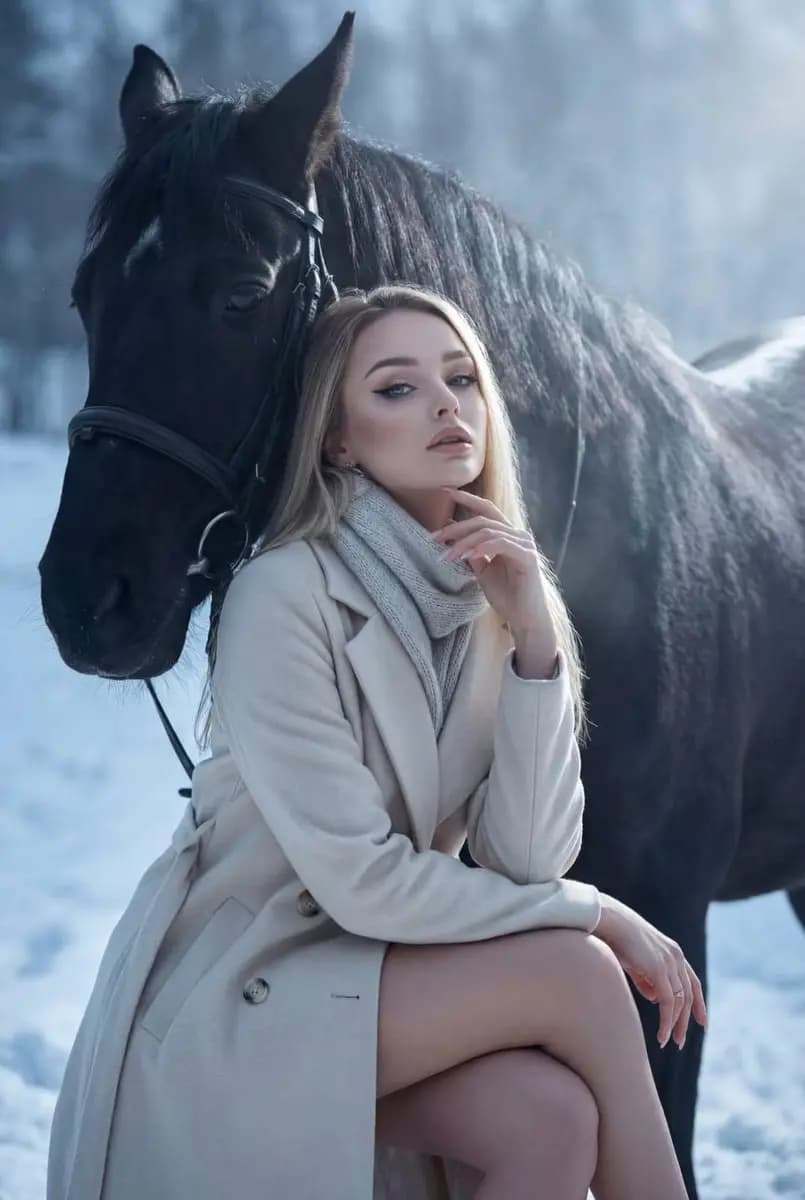Elegance in Winter: A Fashion Fusion with Nature