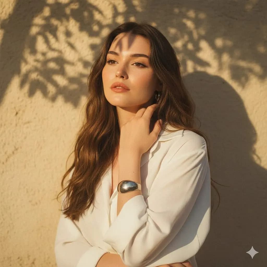 Golden Hour Elegance: A Portrait in Nature''s Embrace