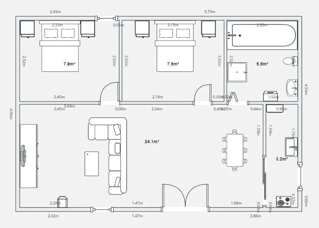 Hard Furnishing Preview (Floor Plan to Design)