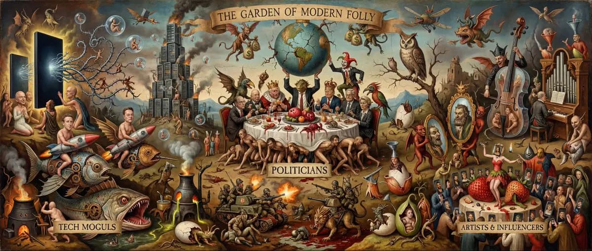 Hieronymus Bosch Meets Modern Power: A Surreal AI Creation