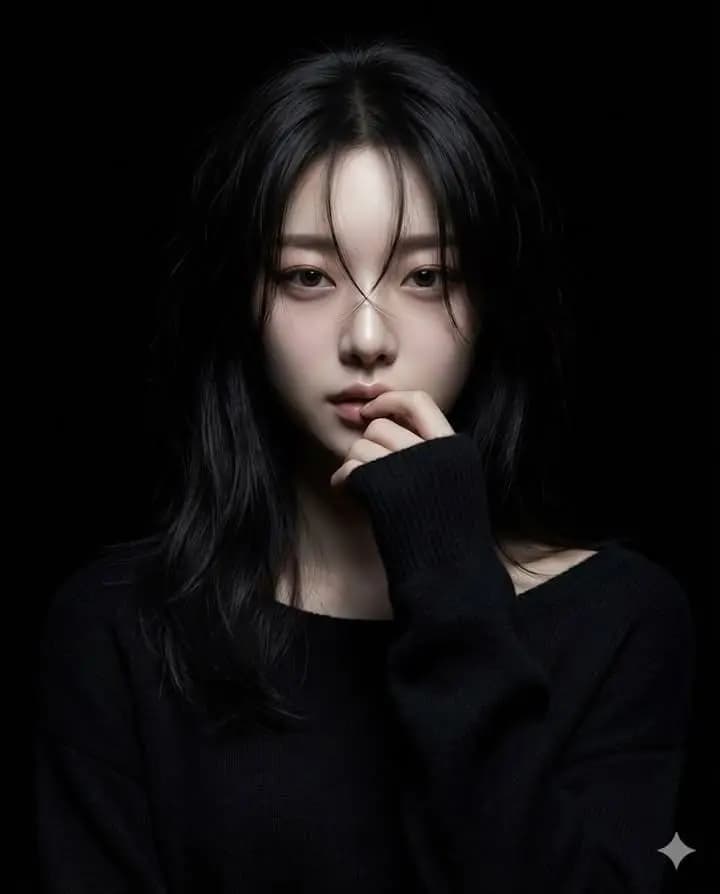 Hyperrealistic Anime Portrait in Spotlight