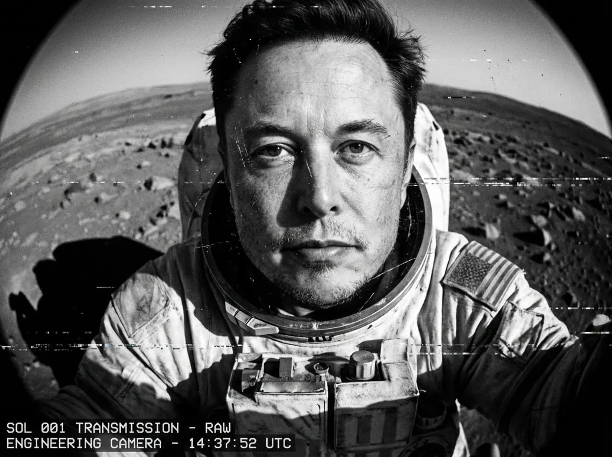 Mars Through a Dusty Lens: Elon Musk''s Rover Encounter