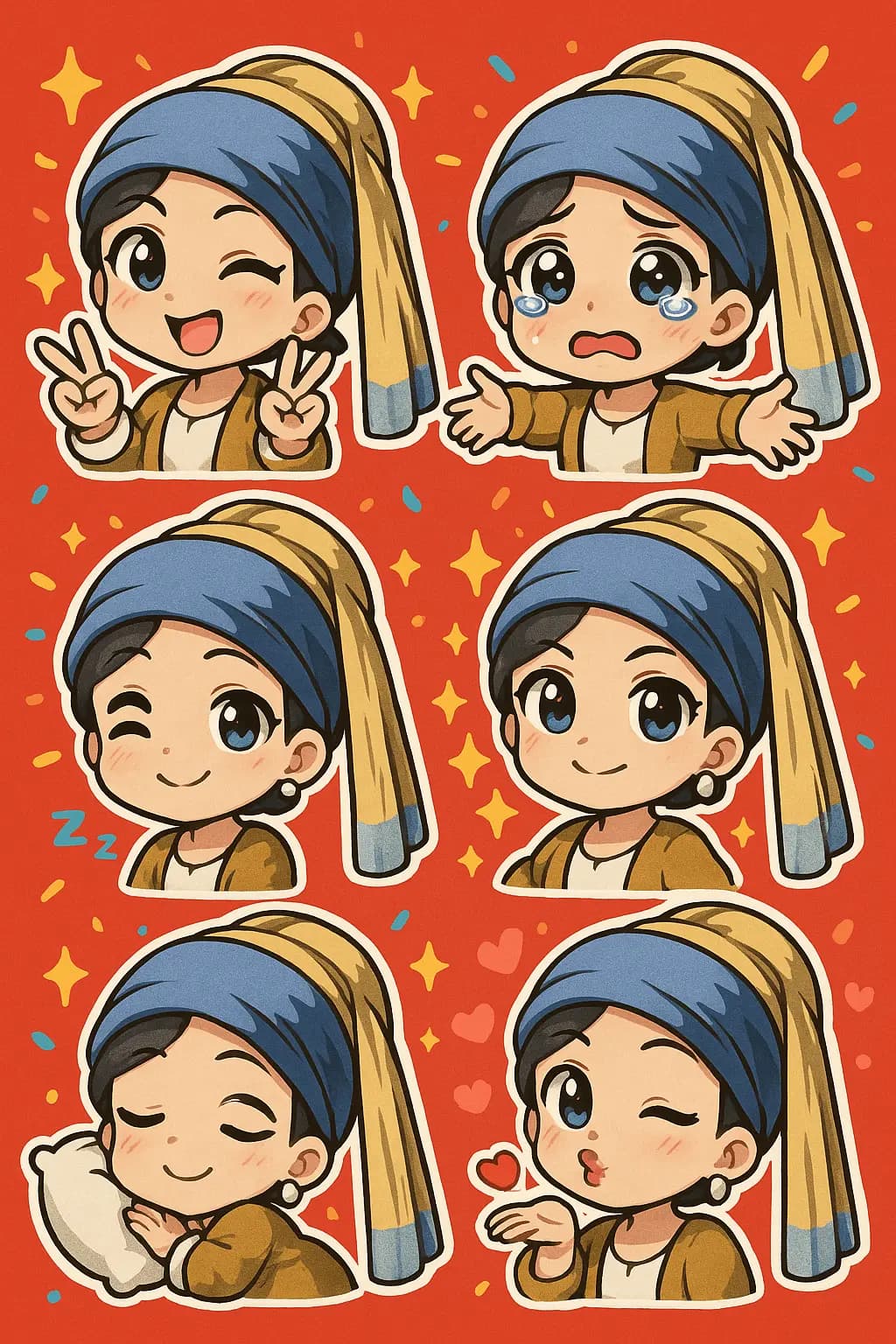 Q-version Emoji Sticker Pack Creation