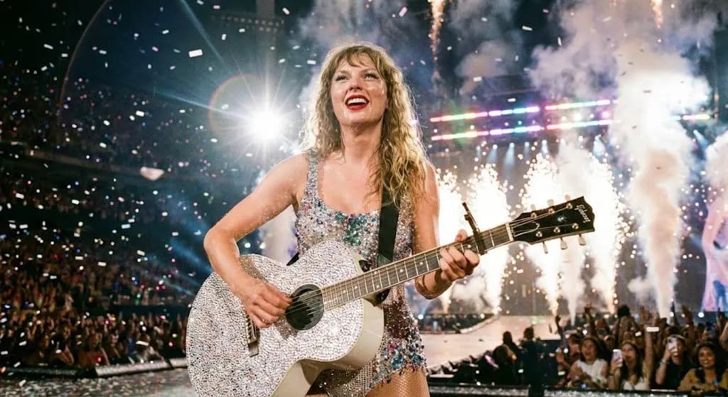 Radiant Revelry: A Pop Star''s Electrifying Moment