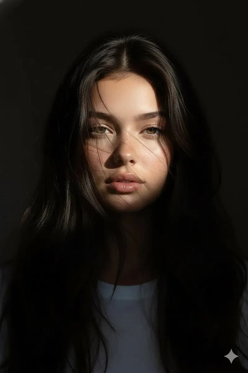 Radiant Shadows: A Noir Portrait of Elegance