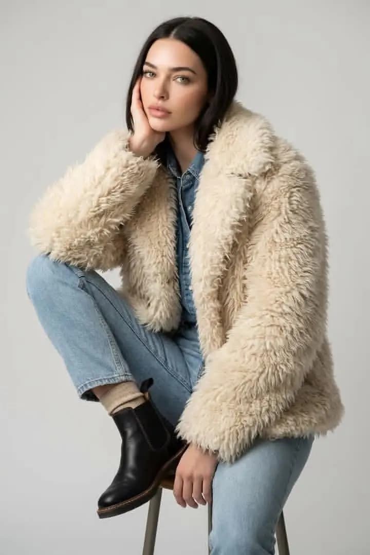 Shearling Dreams: Cozy Elegance in Capture