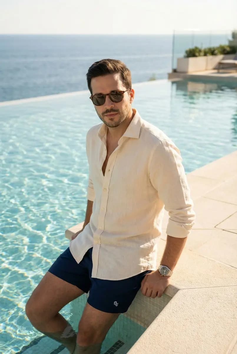 Sunlit Elegance: Editorial Poolside Vibes