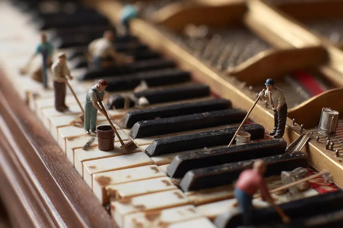 Tiny Custodians: A Grand Piano Fantasy
