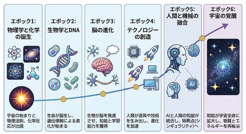 Unlocking Ray Kurzweil's Six Epochs with Nano Banana Pro!