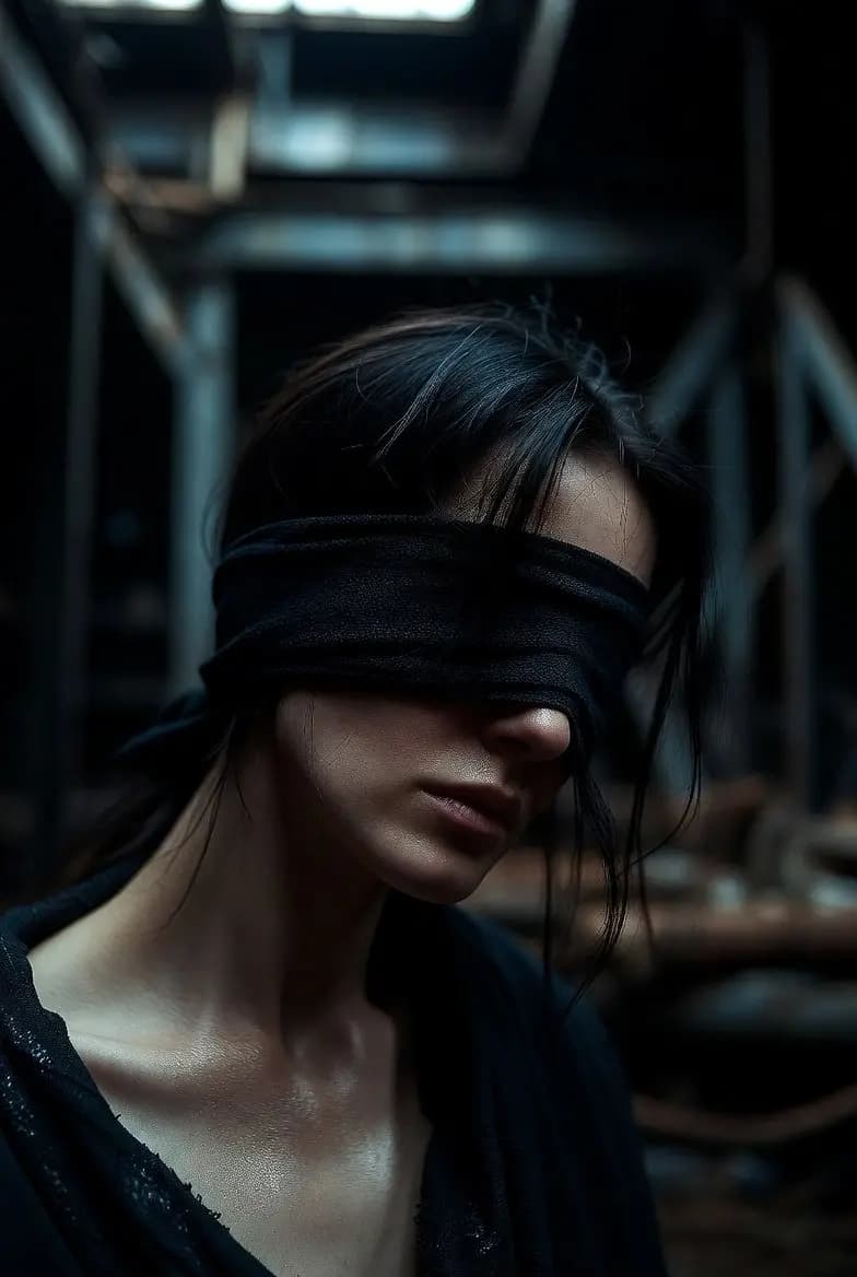 Veiled in Shadows: A Portrait of Mystery