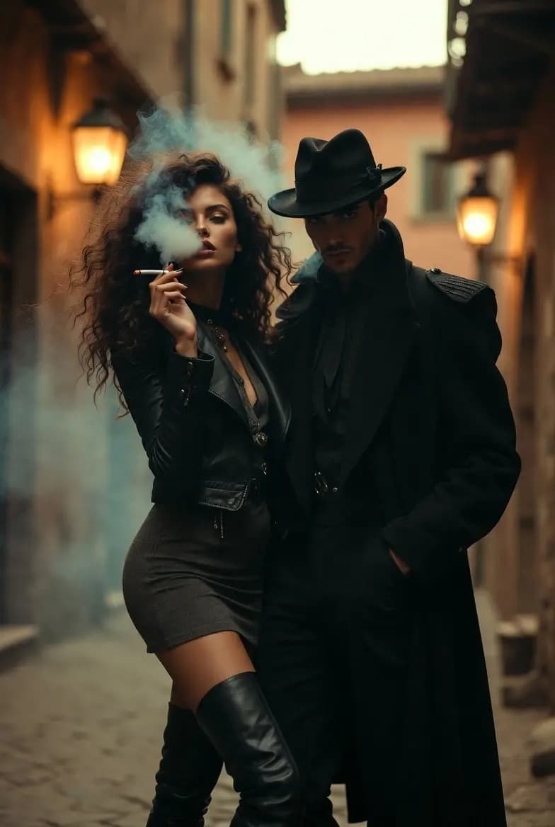 Vintage Romance on the Streets of Old Rome