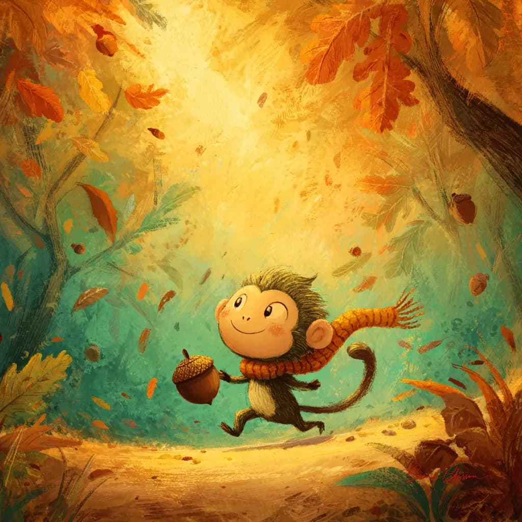 Whimsical Adventure: A Monkey''s Nutty Quest